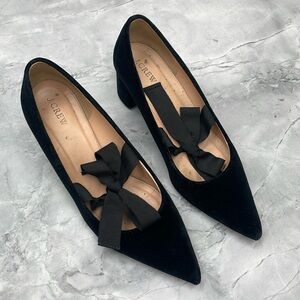J. Crew velvet pumps
